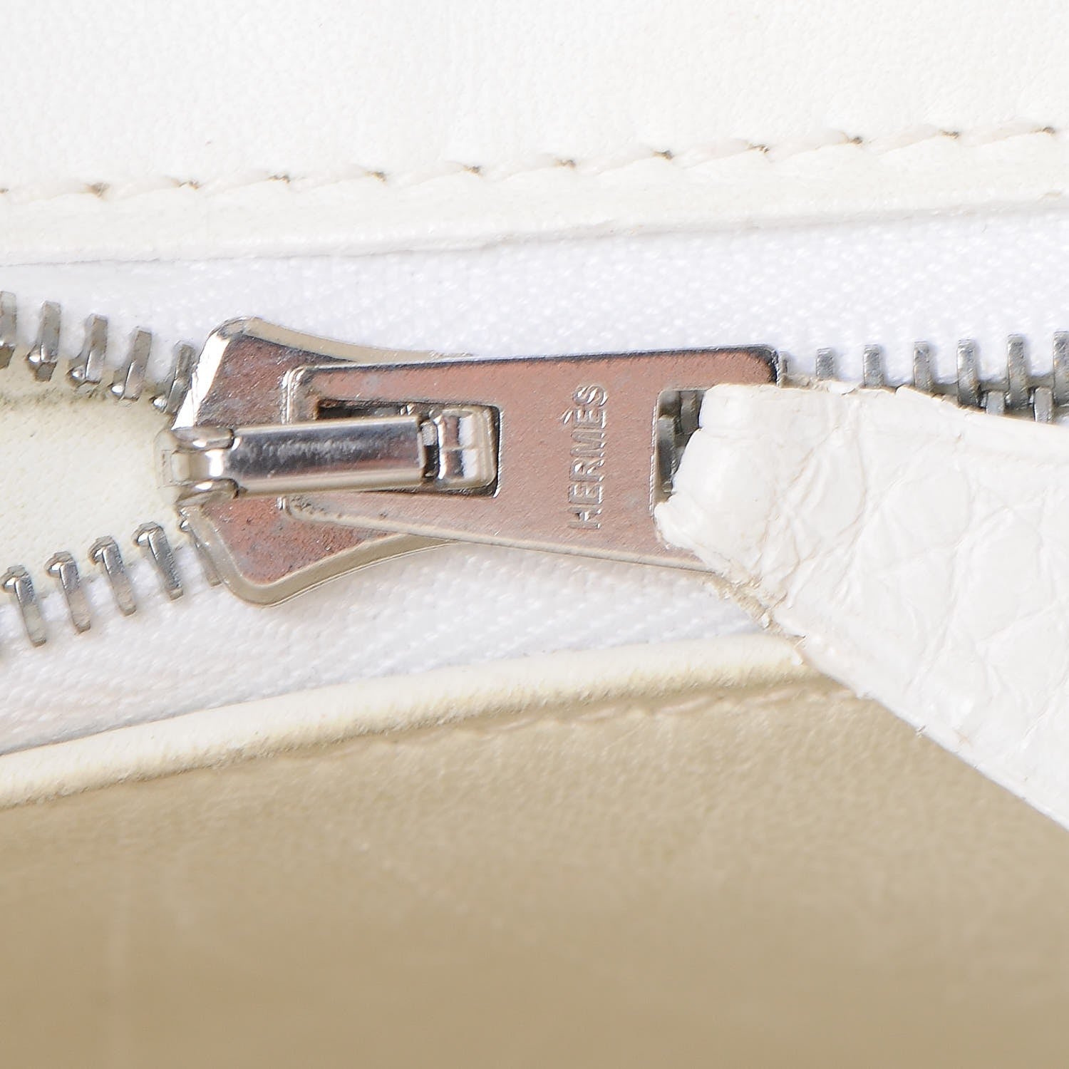 Hermes Toile Taurillon Clemence Birkin 35 White 18 of 41