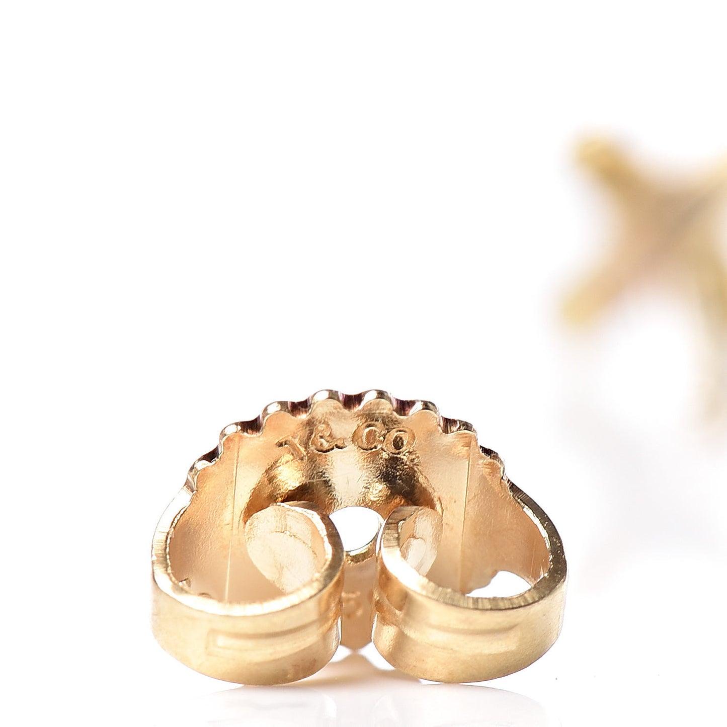 18K Yellow Gold 5mm Cross Stitch Earrings