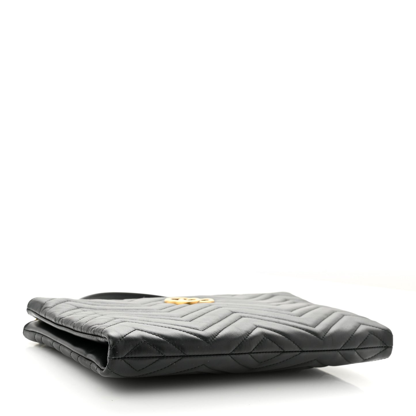 Calfskin Matelasse GG Marmont Double Zip Chain Bag Black