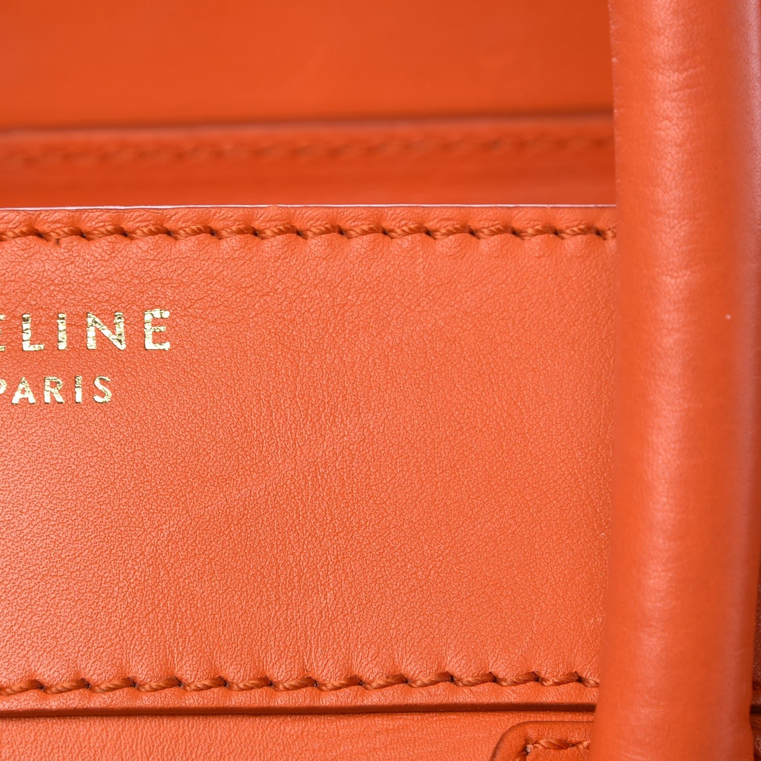 Celine Smooth Calfskin Mini Luggage Bright Orange 9 of 9