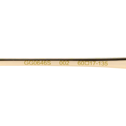 Gucci Metal Oversized Sunglasses GG0646S Gold Brown 5 of 8