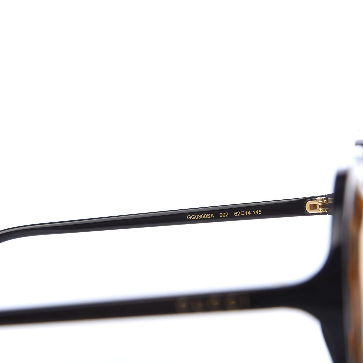 Gucci Acetate Hollywood Forever Heart Sunglasses GG0360SA Black Yellow 6 of 7