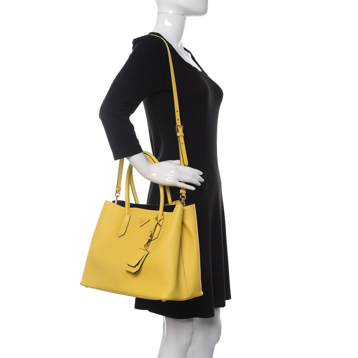 Saffiano Cuir Medium Double Bag Girasole