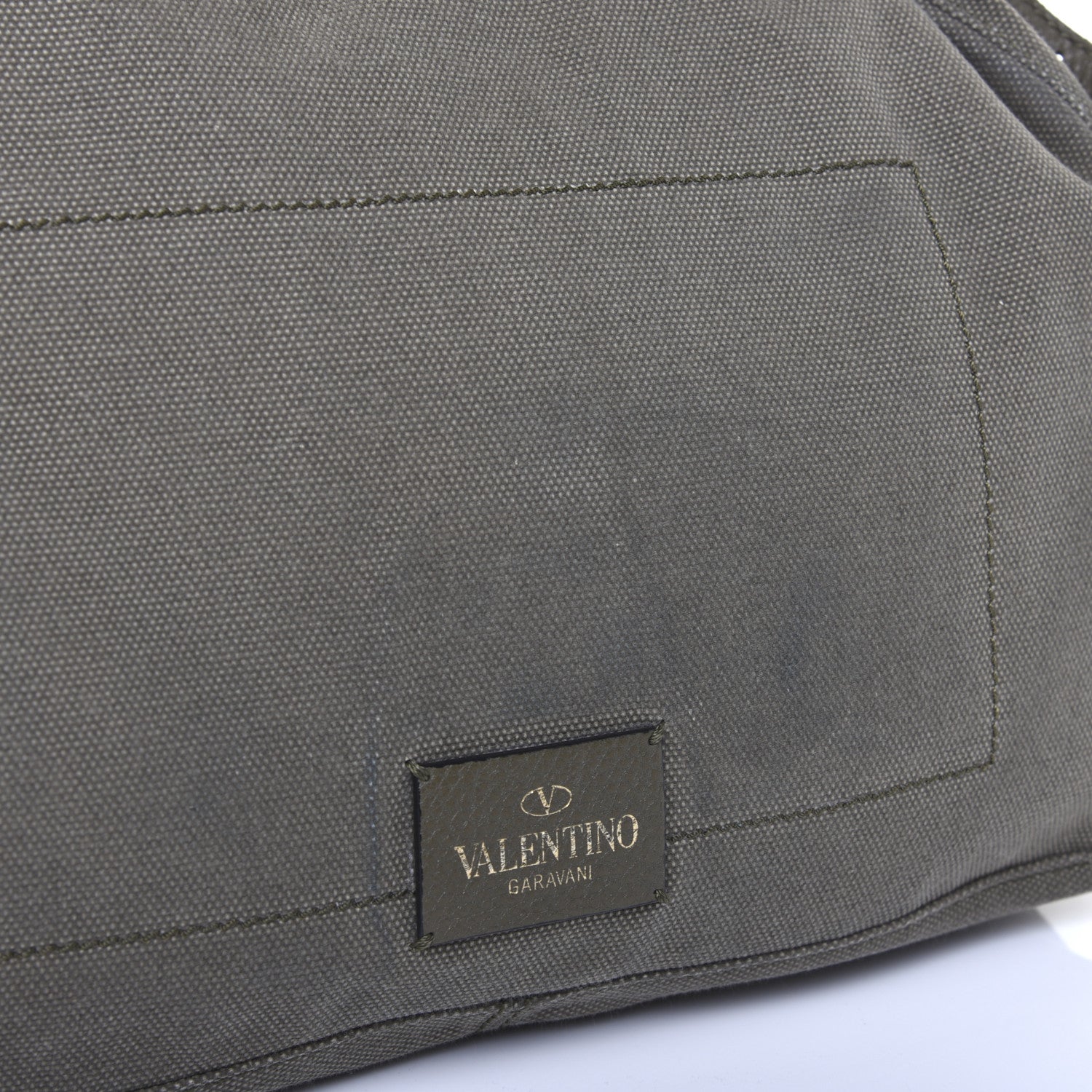 Valentino Garavani Canvas Butterfly Embroidered Rockstud Messenger Bag Military Green 15 of 25