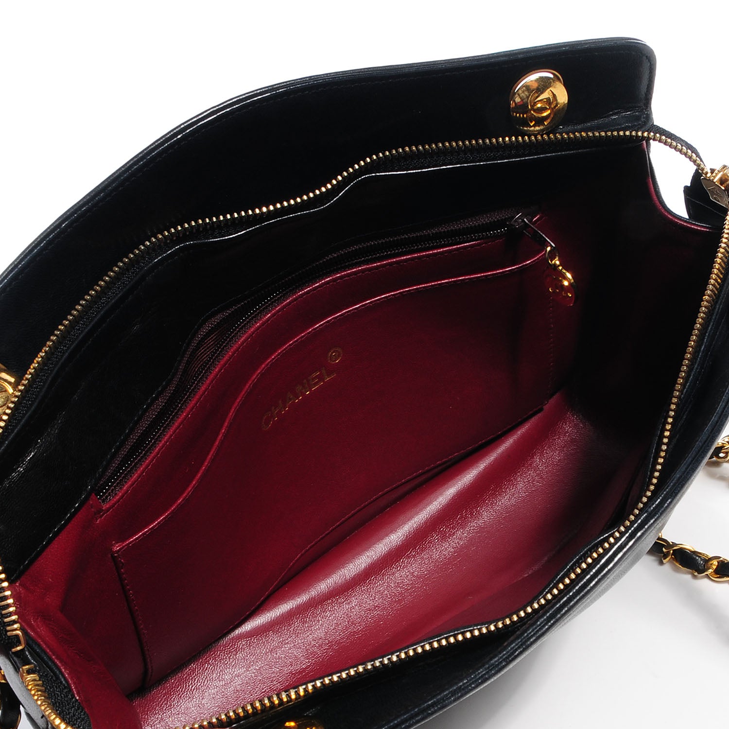Chanel Lambskin Quilted Shoulder Bag Black 5 of 8