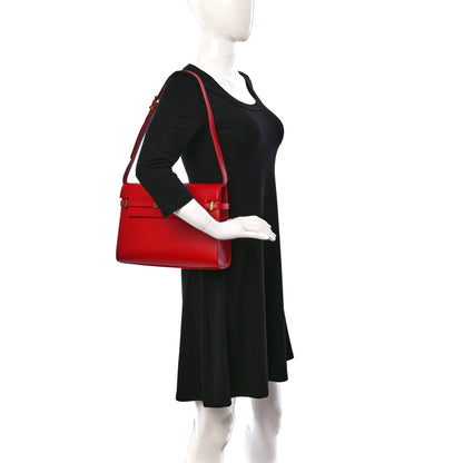 Saint Laurent Smooth Calfskin Manhattan Shoulder Bag Rouge Eros 2 of 10