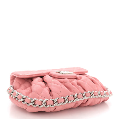 Chanel Washed Lambskin Quilted Mini Chain Around Messenger Pink 4 of 14