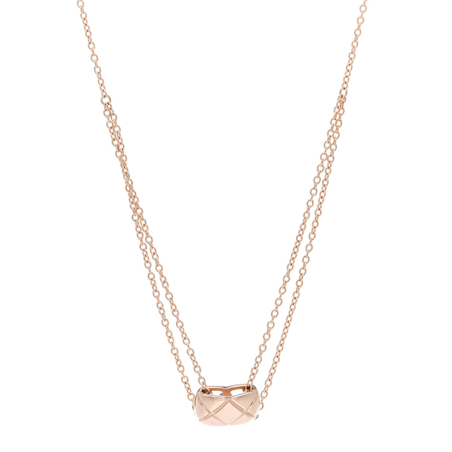 18K Beige Gold Coco Crush Pendant Necklace