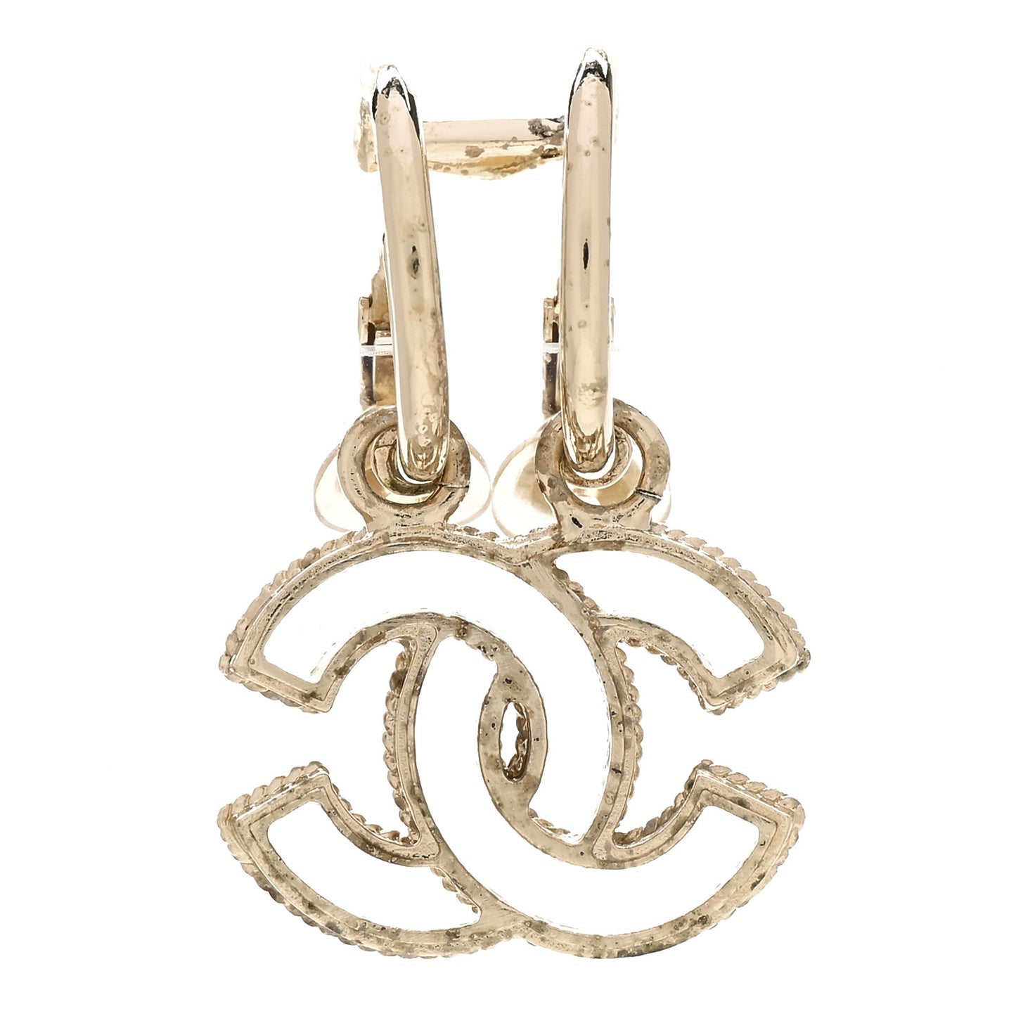 CC Dangle Clip On Earring Gold