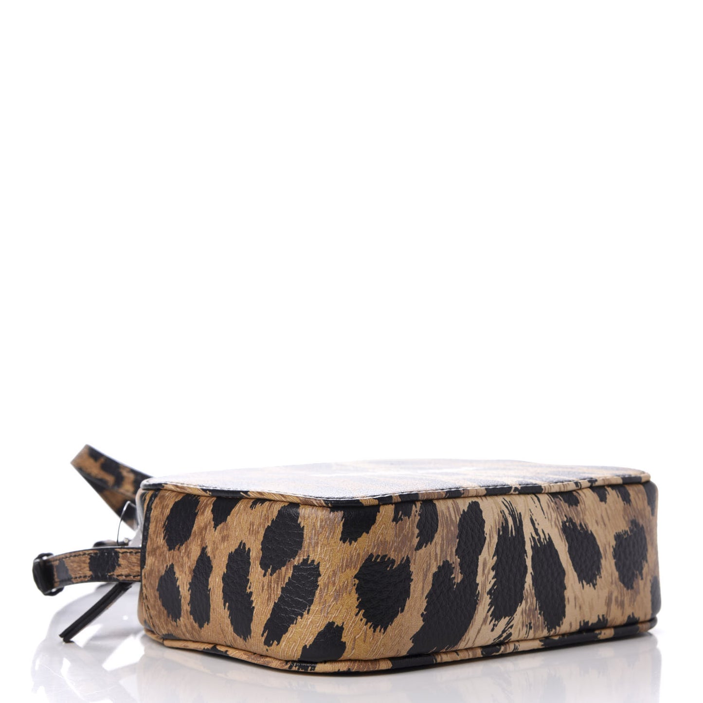 Calfskin Printed Leopard XS Everyday Camera Bag Beige White