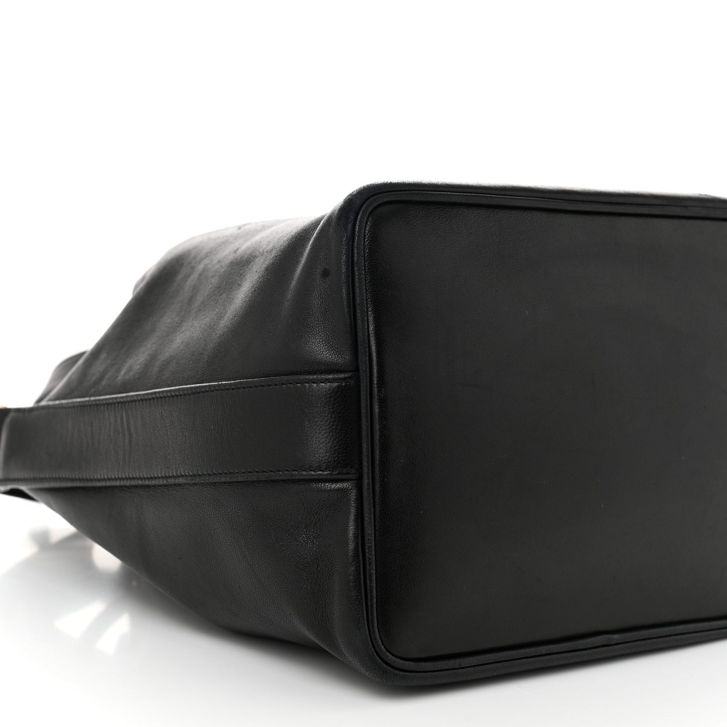 Lambskin CC Drawstring Bag Black