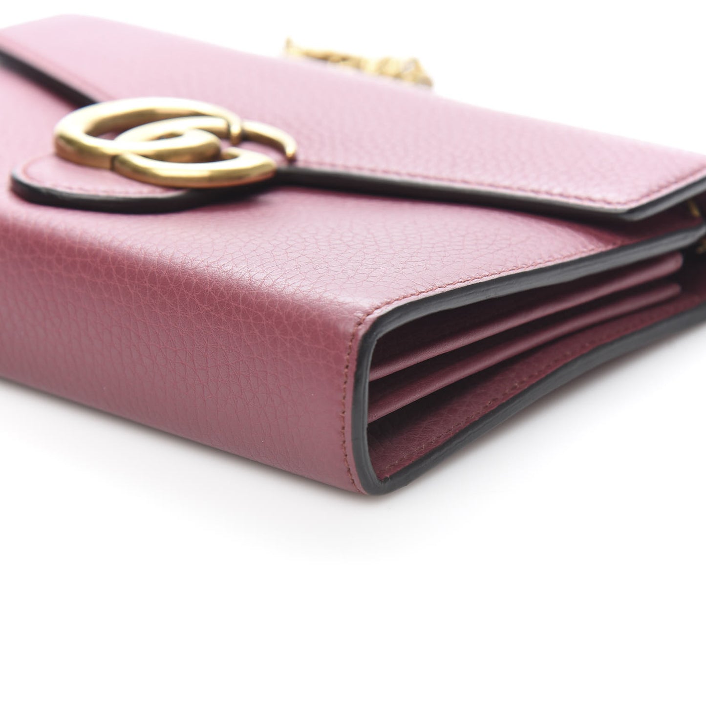 Cellarius Calfskin GG Marmont Chain Wallet Dry Rose