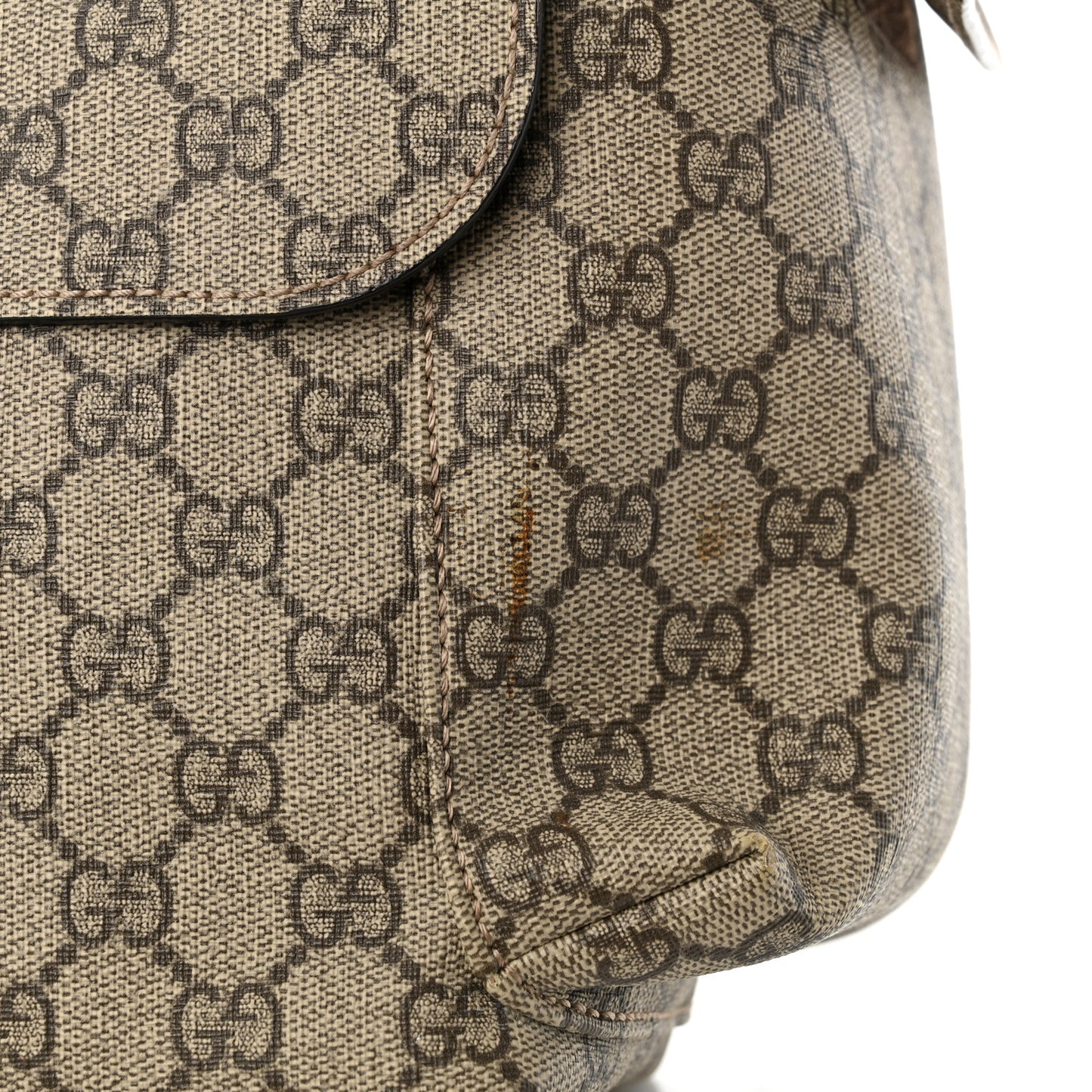 GG Plus Monogram Messenger Diaper Bag Dark Brown