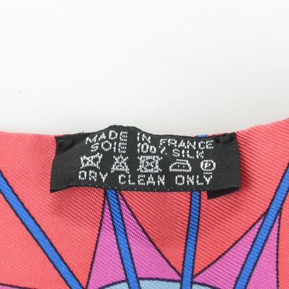 Hermes Silk Rose de Compas Twilly Turquoise Fuchsia Bleu 4 of 5