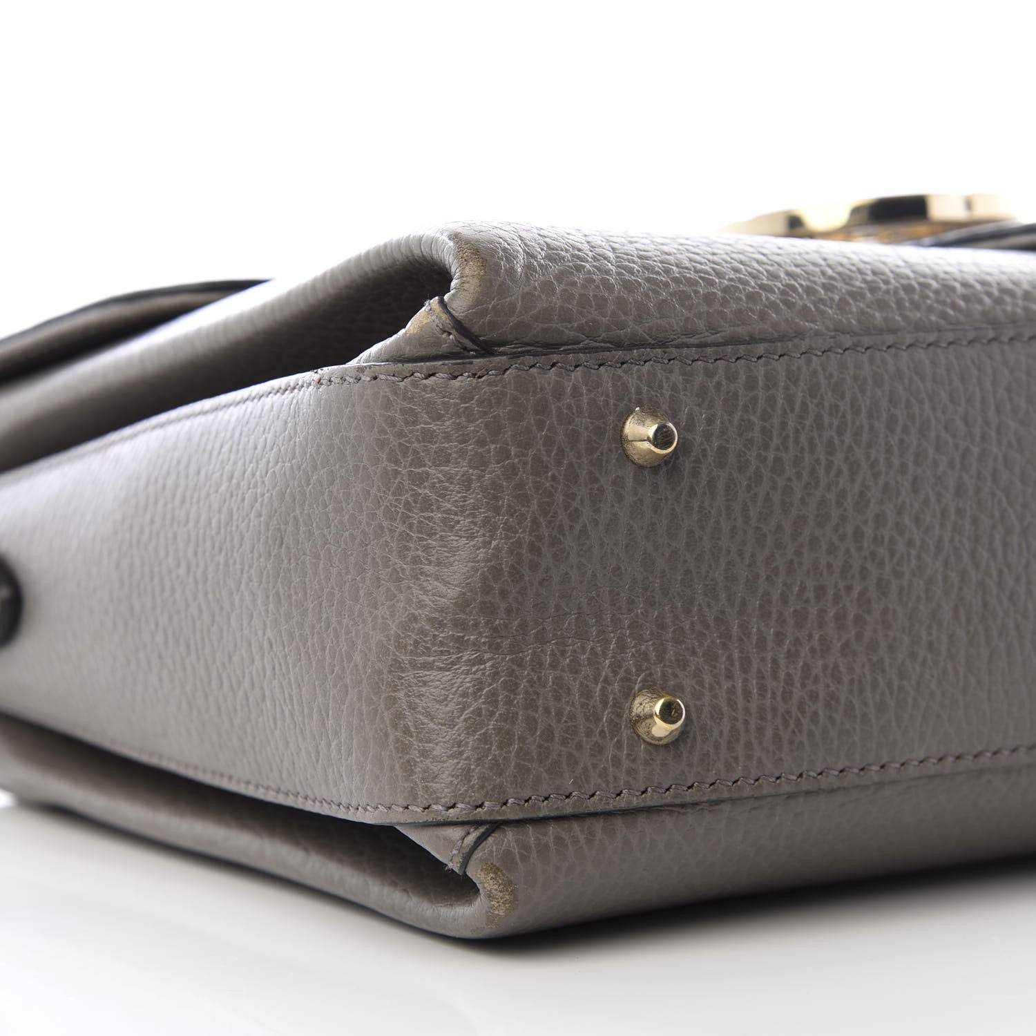 Gucci Dollar Calfskin Interlocking G Top Handle Shoulder Bag Loess 5 of 8