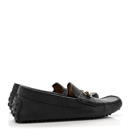 Gucci Calfskin Mens Horsebit Alcapulco Moccasins 8 Black 4 of 10