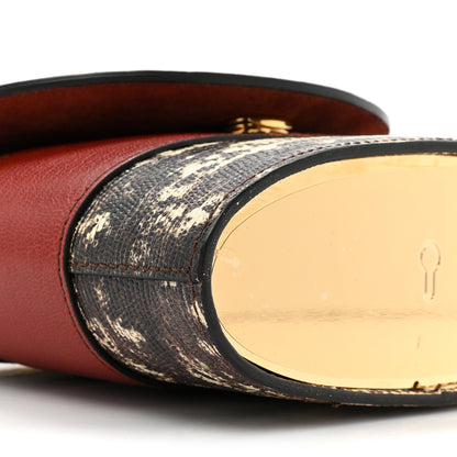 Chloe Calfskin Lizard Embossed Small Aby Lock Sepia Brown 8 of 10