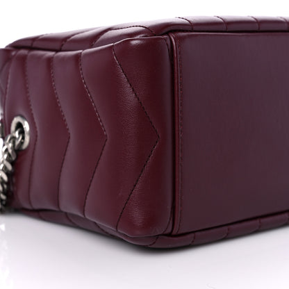 Saint Laurent Calfskin Y Quilted Monogram Small Loulou Bowling Bag Rouge Legion 7 of 9