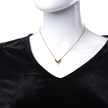 Louis Vuitton Essential V Necklace Gold 2 of 6