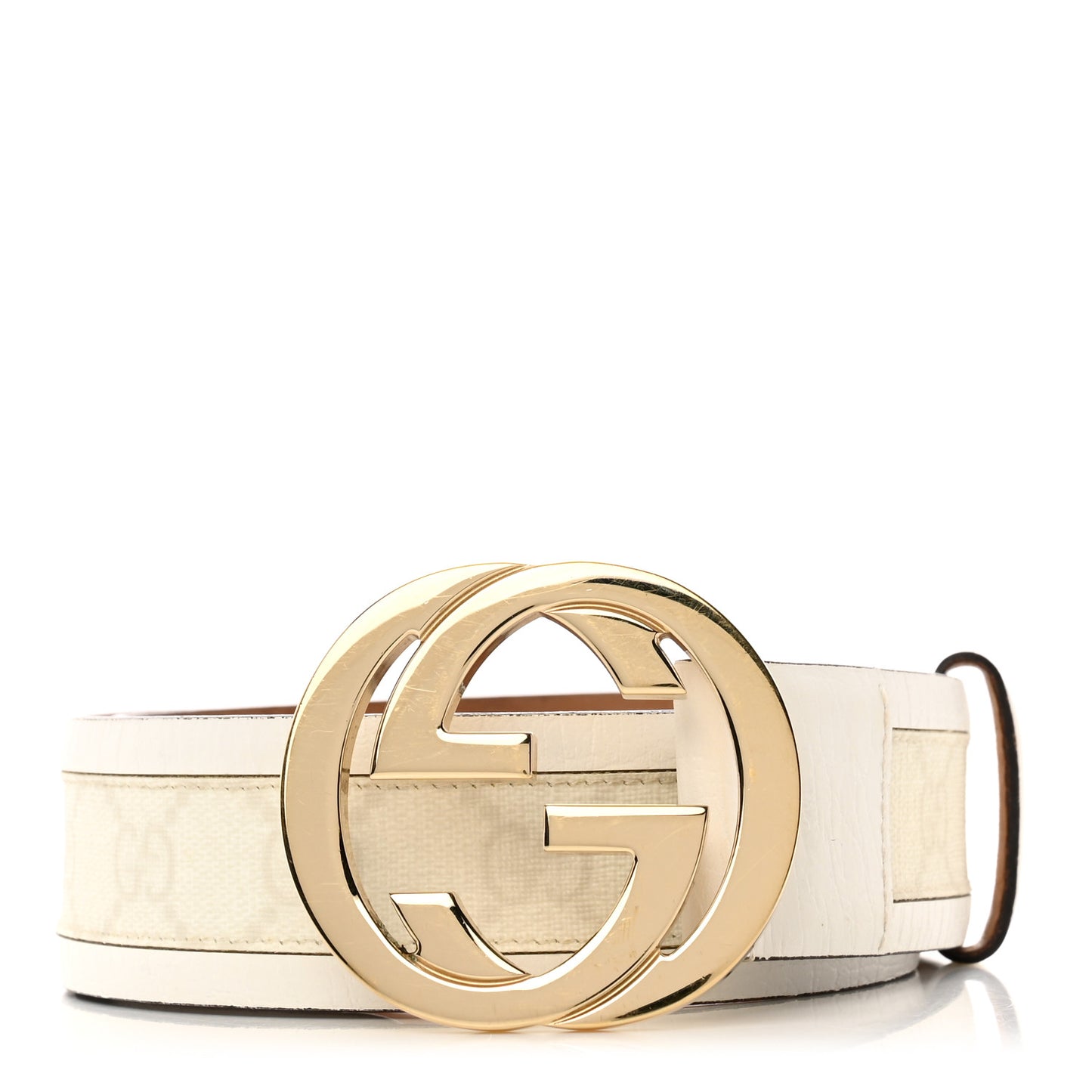 GG Supreme Monogram Calfskin Double G 40mm Belt 70 28 Off White