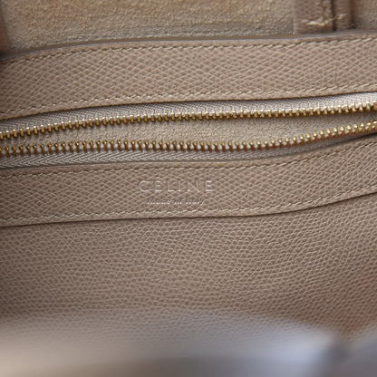 Celine Grained Calfskin Small Vertical Bi-Cabas Beige Red 7 of 17