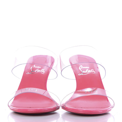 Christian Louboutin Patent PVC Just Nothing 85 Slide Sandals 36.5 Magnifique 2 of 12