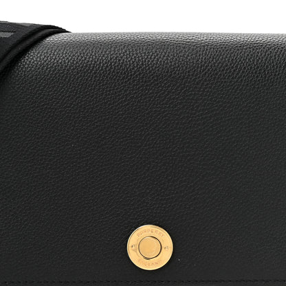 Burberry Coated Canvas Calfskin Vintage Check Medium Note Crossbody Bag Black 8 of 11
