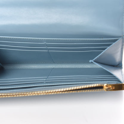Saint Laurent Calfskin Classic Large Marquage Flap Wallet Blue 5 of 16