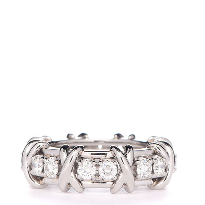 Tiffany Platinum Diamond Schlumberger Sixteen Stone Ring 45 3.5 3 of 8