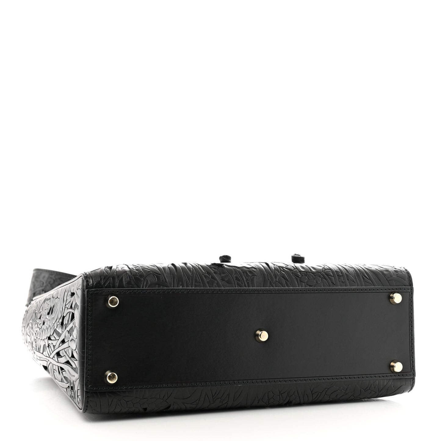 Calfskin Laser Cut Large Lady Dior Black