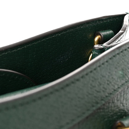 Gucci Textured Dollar Calfskin Web Small Diana Tote Bag Green 11 of 15