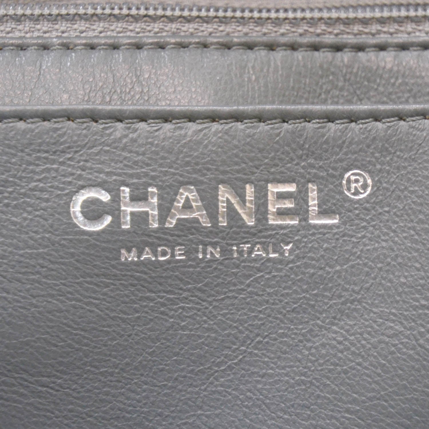 Chanel Patent Quilted Jumbo Flap Bag Grey 9 of 12