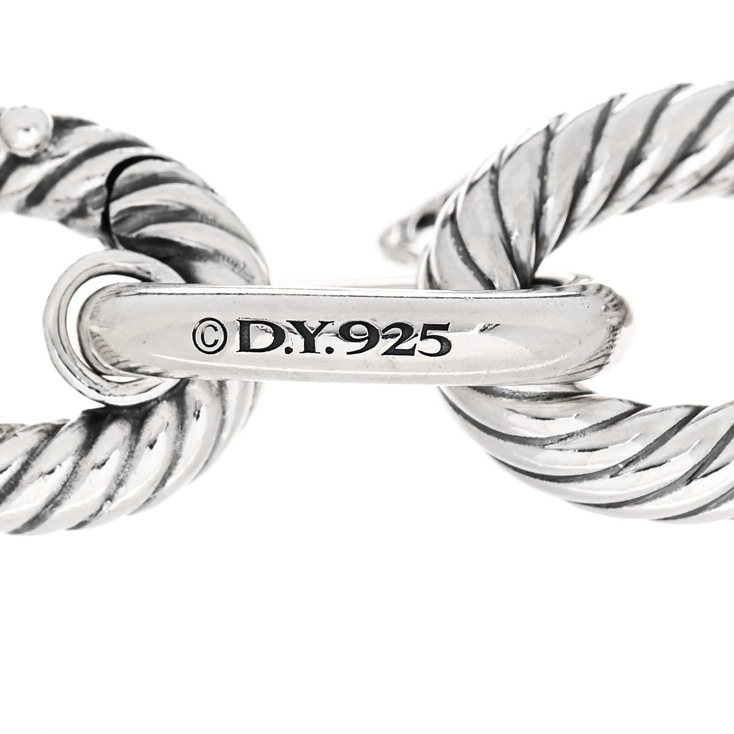 David Yurman Sterling Silver 17mm Extra Large Oval Link Bracelet 3 of 3