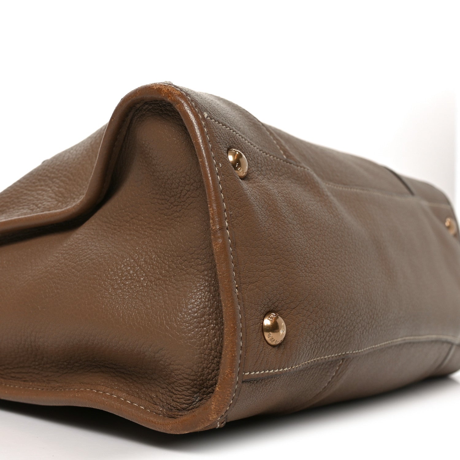 Prada Cervo Deerskin Shopping Satchel Visone 8 of 9
