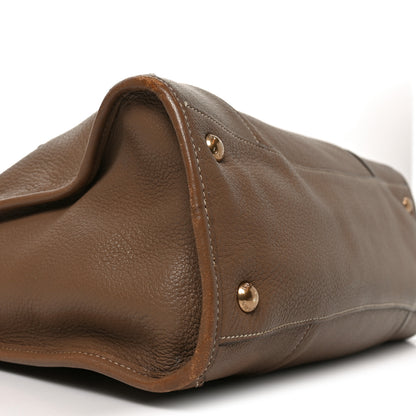 Prada Cervo Deerskin Shopping Satchel Visone 8 of 9
