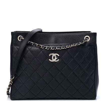 Chanel Caviar Quilted In Out Flap Shopping Tote Black 1 of 6
