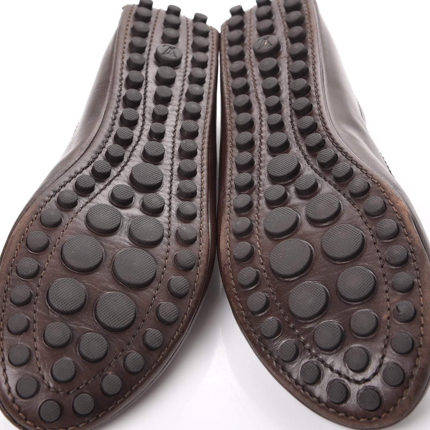 Calfskin Oxford Ballerina Flats 39.5 Brown