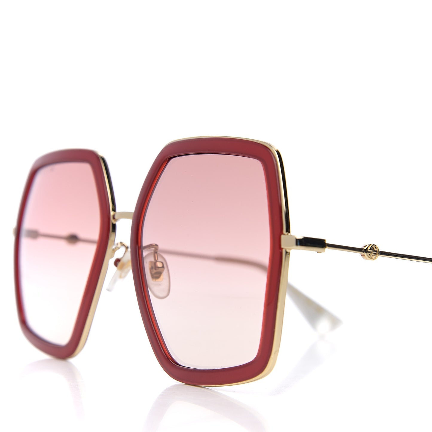 Acetate Oversize Square Frame GG0106S Sunglasses Red