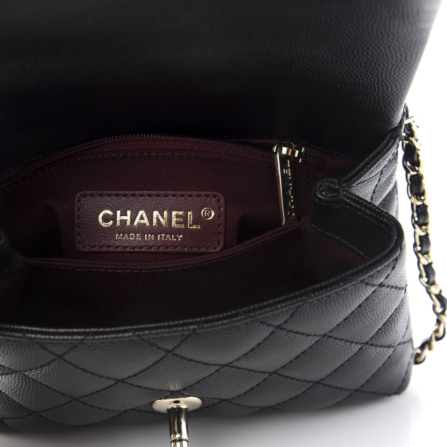 Caviar Quilted Extra Mini Coco Handle Flap Black