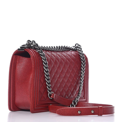 Chanel Caviar Quilted New Medium Boy Flap Dark Red 3 of 7