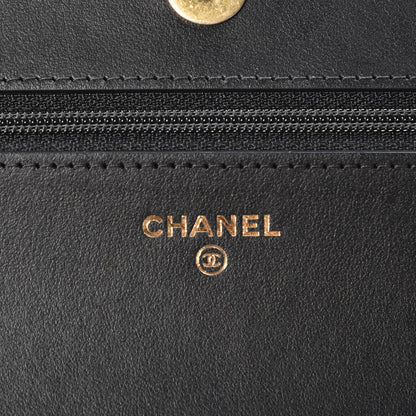 Chanel Caviar Quilted Boy Wallet On Chain WOC Black 6 of 9