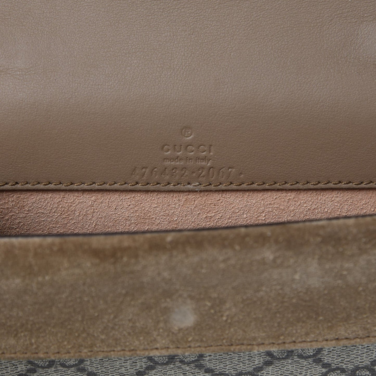 GG Supreme Monogram Super Mini Dionysus Shoulder Bag Taupe