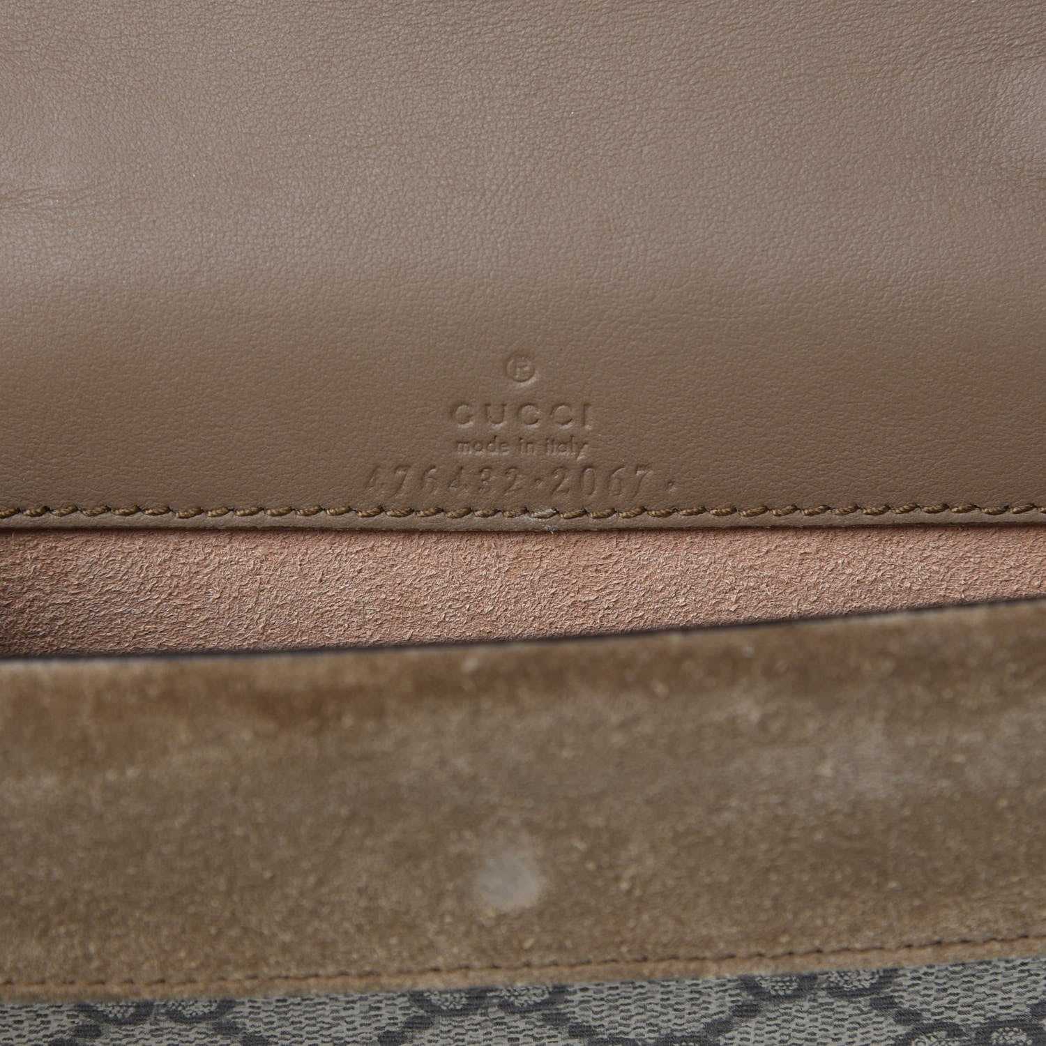 Gucci GG Supreme Monogram Super Mini Dionysus Shoulder Bag Taupe 6 of 8
