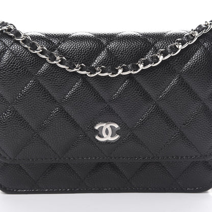 Chanel Caviar Quilted Mini Wallet On Chain WOC Black 7 of 10