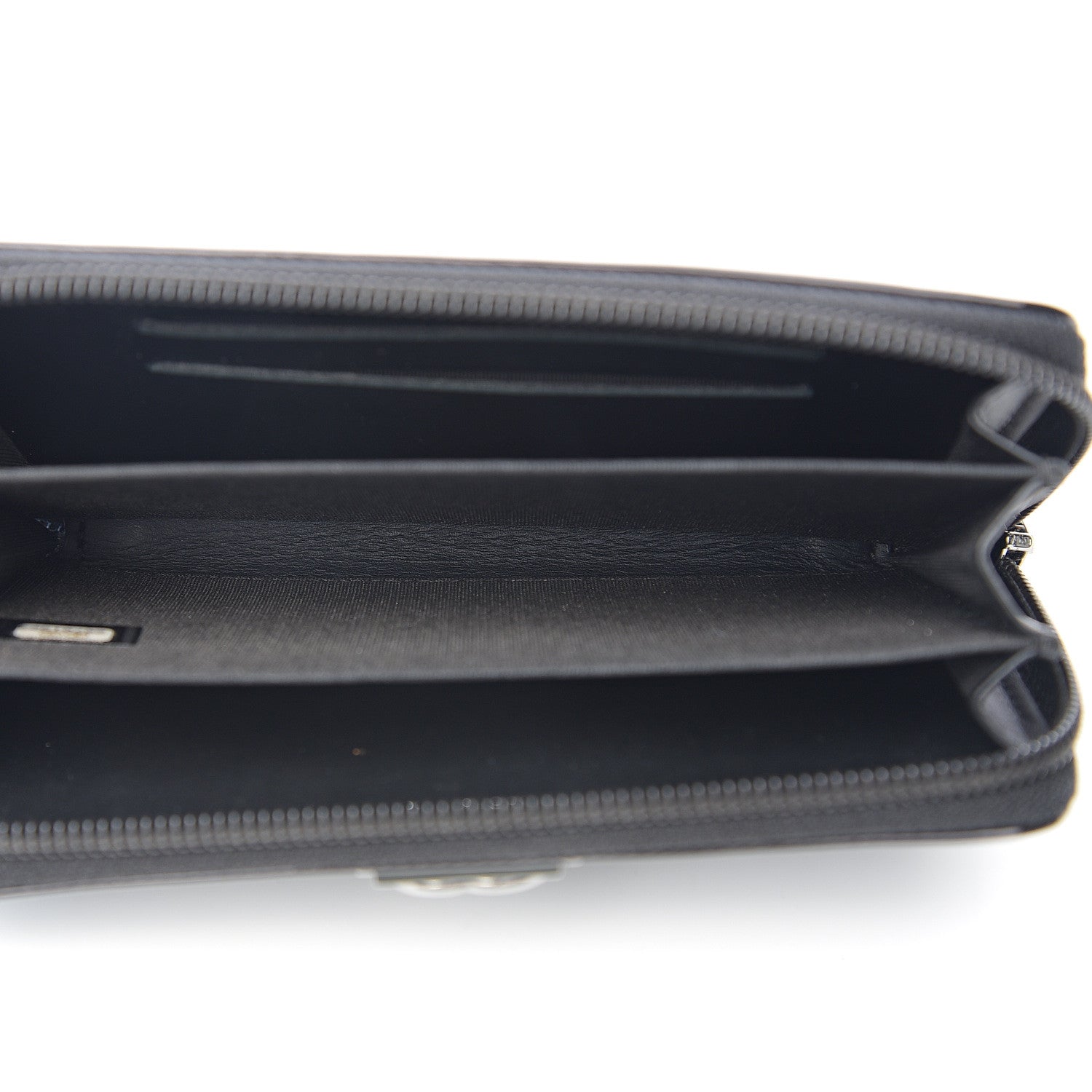 Chanel Patent Quilted Small Boy Zip Around Wallet Black 4 of 7