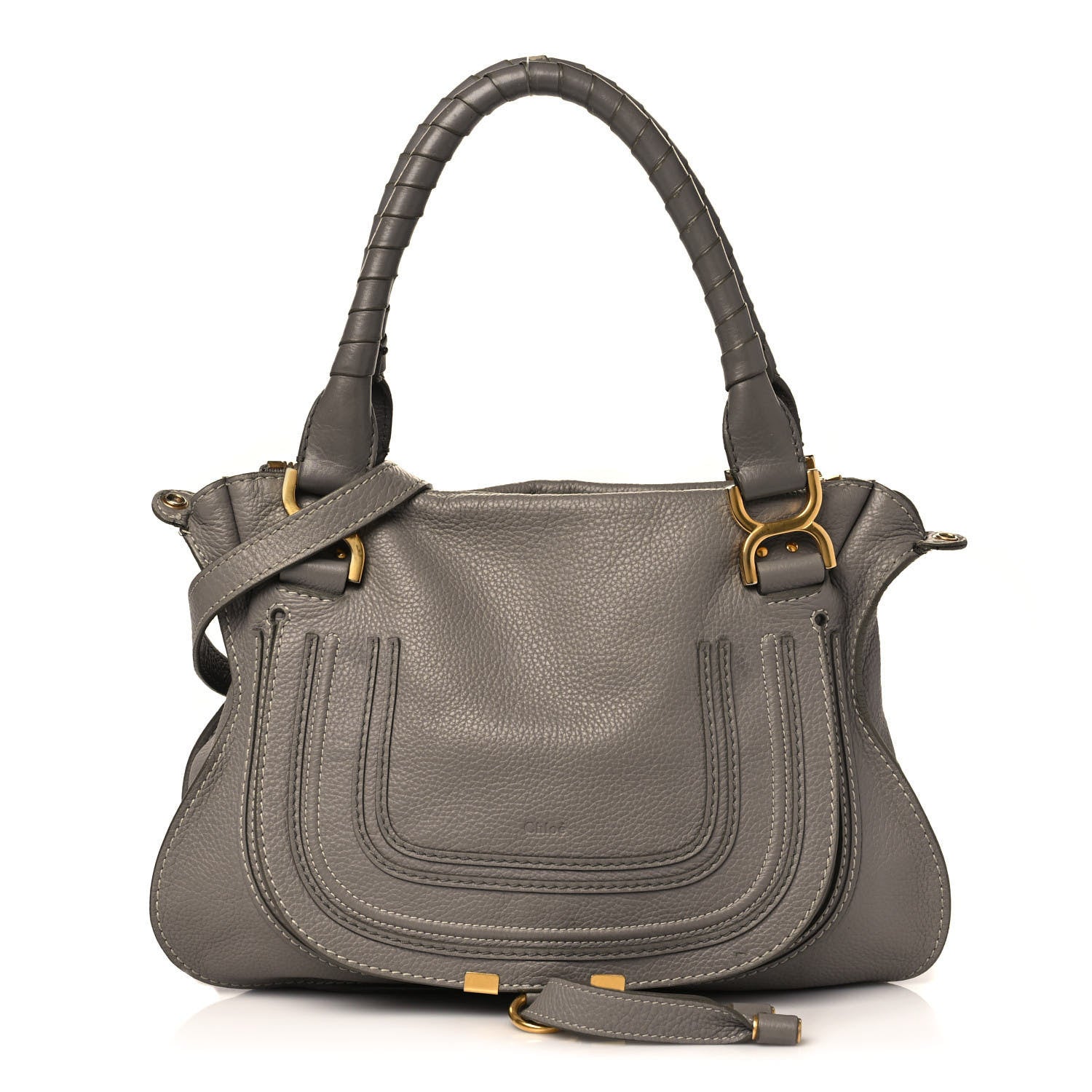 Chloe Calfskin Medium Marcie Satchel Cashmere Grey 1 of 16