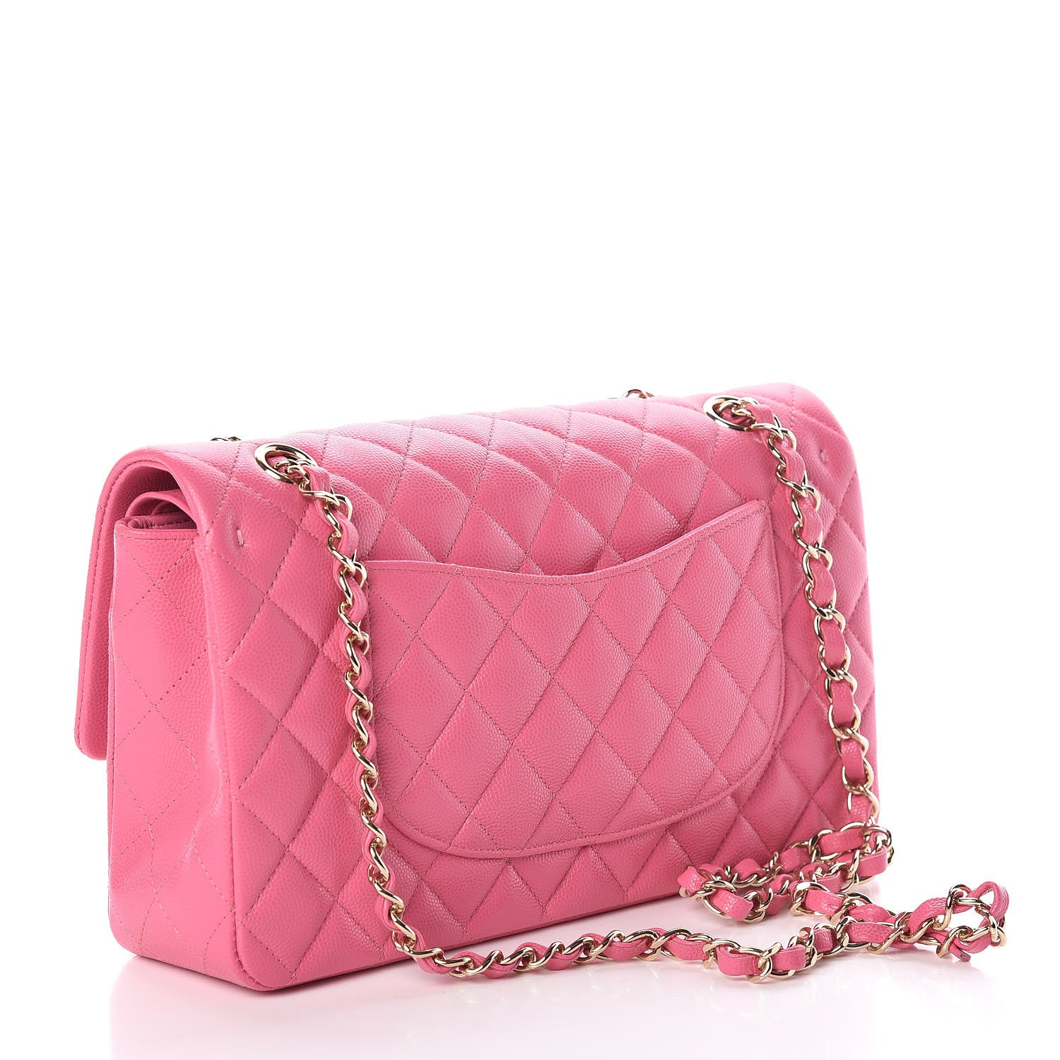 Chanel Caviar Quilted Medium Double Flap Pink 3 of 11