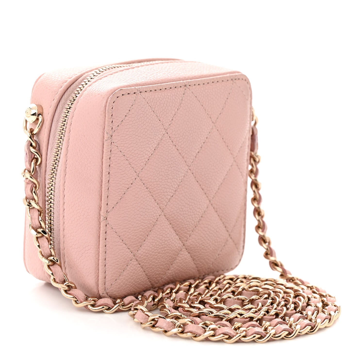 Chanel Caviar Quilted Clutch With Chain Light Pink 3 of 11