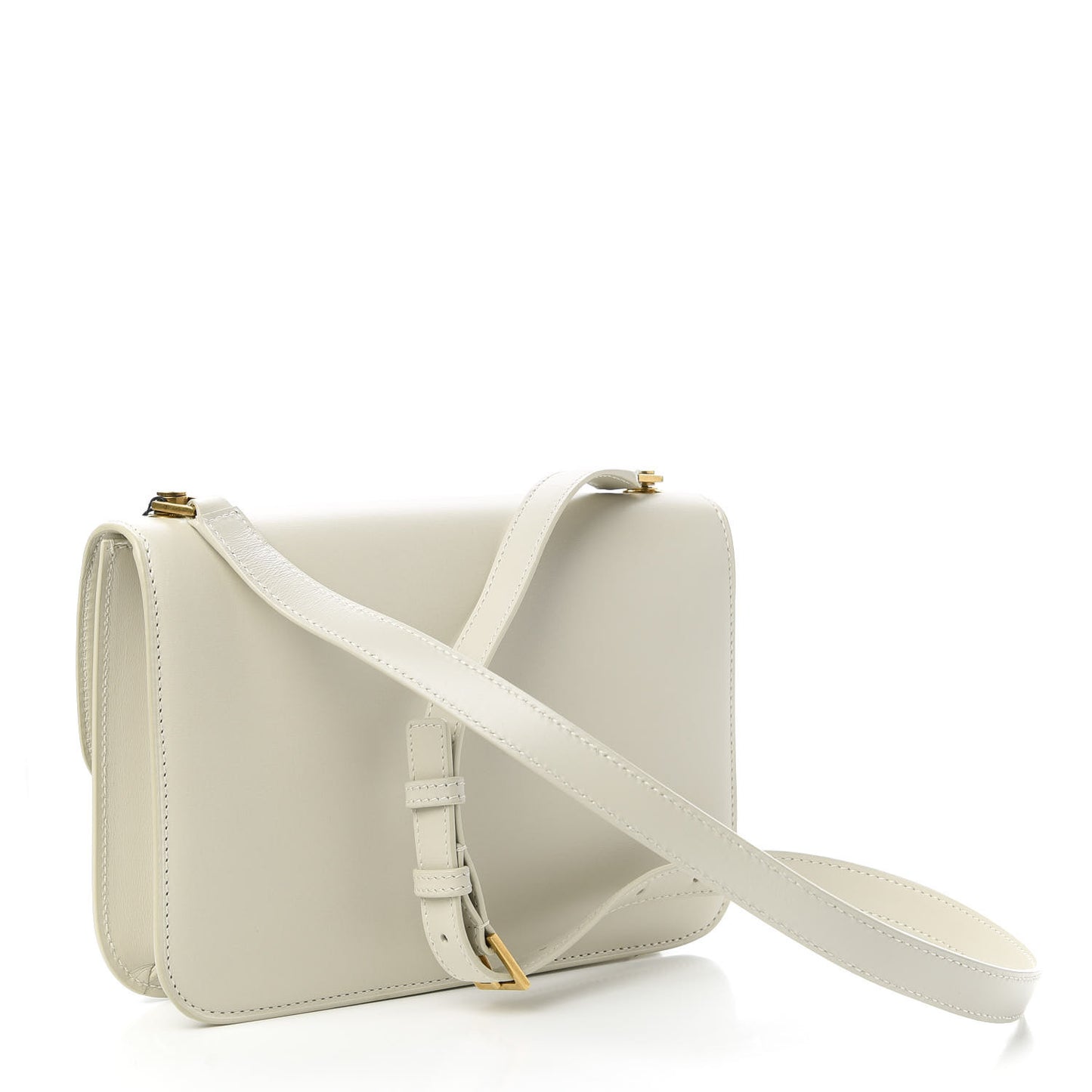 Smooth Calfskin Carre Satchel Crema Soft