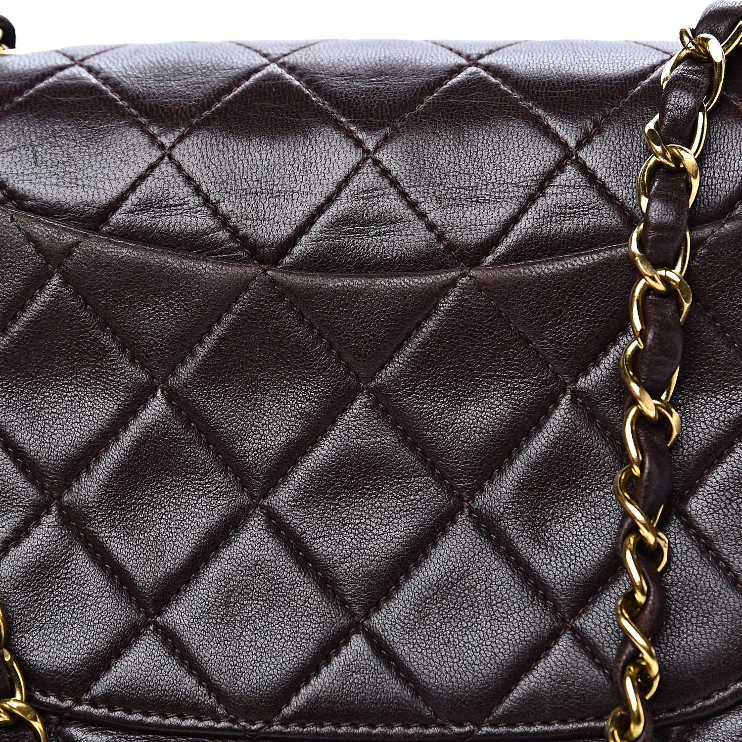 Chanel Lambskin Quilted Mini Square Flap Brown 9 of 14